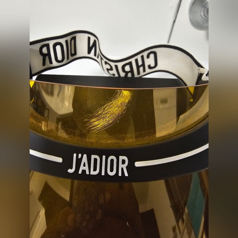 Dior Black and Gold Sun Visor